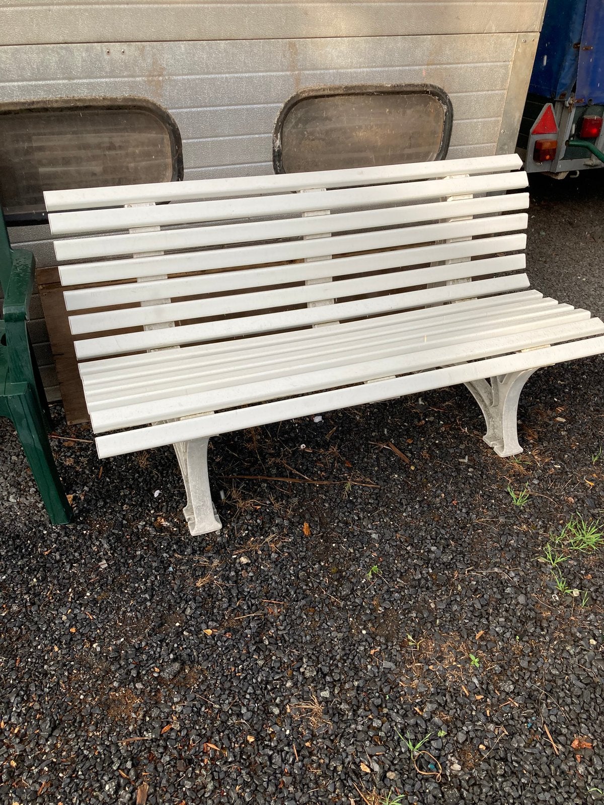 Pvc zitbank, Tuin en Terras, Ophalen, Gebruikt