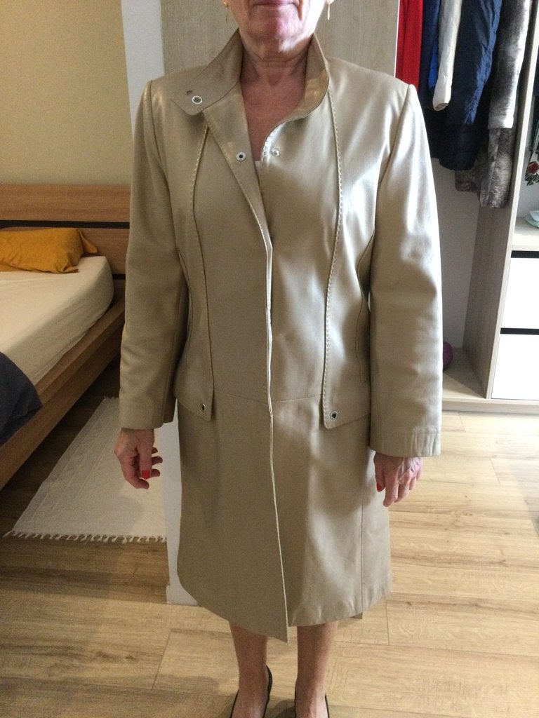 Manteau en cuir, Kircilar, Taille 38/40 (M), Enlèvement ou Envoi, Beige