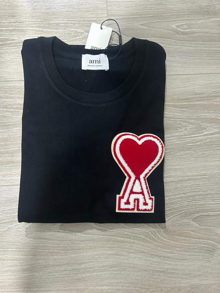 T shirt ami, Ophalen of Verzenden, Zo goed als nieuw, Maat 48/50 (M), Zwart