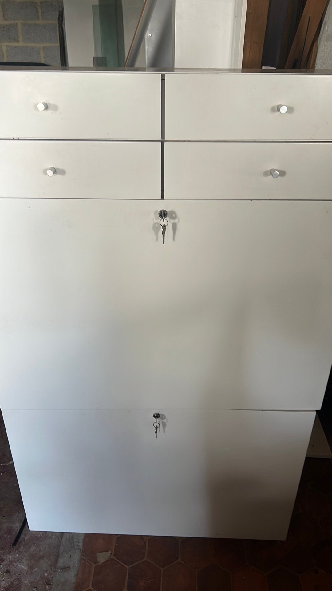 2 secrétaires et 4 tiroirs, Maison & Meubles, Enlèvement, Utilisé