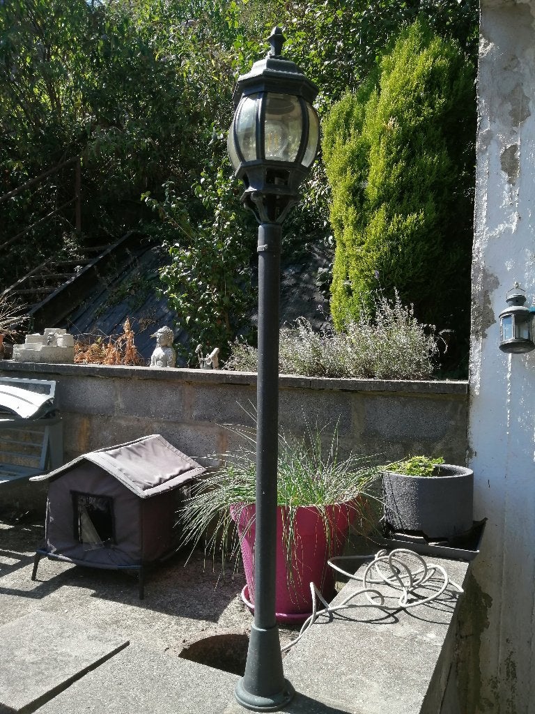 Lanterne de jardin sur pied Massive - Haut 1m30 + Câble 5 m, Ophalen, Staande lamp