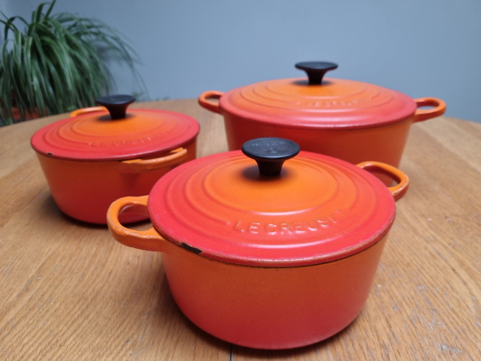 Le Creuset Rouge Flamme, Ophalen of Verzenden, Gietijzer, Le Creuset