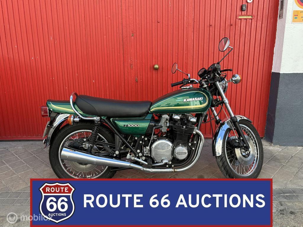 Kawasaki Z1000 A1 | 1978 | Route 66 Auctions, Auto's, Overige merken, Zwart, Bedrijf, Handgeschakeld