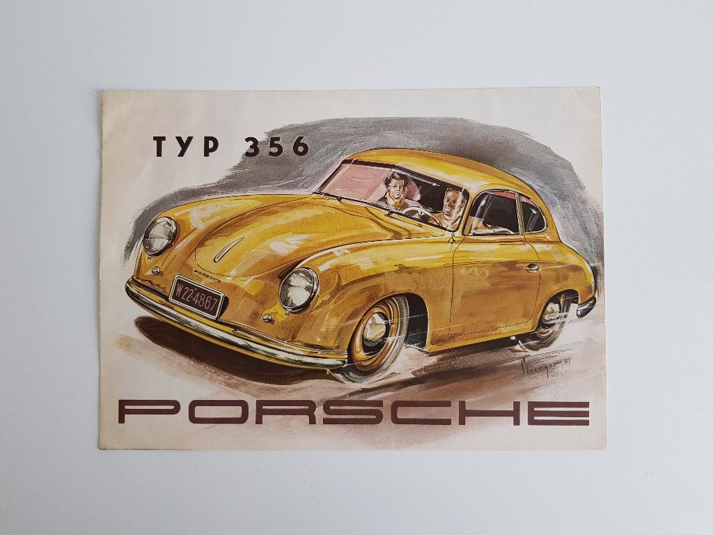 Originele Porsche Typ 356 brochure - 1952 - Engelstalig, Livres, Enlèvement ou Envoi, Porsche, Porsche