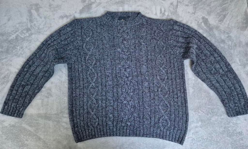 Pull torsadé vintage Brice - Gris chiné - Taille L, Vêtements | Femmes, Pulls & Gilets, Comme neuf, Taille 42/44 (L), Gris, Envoi