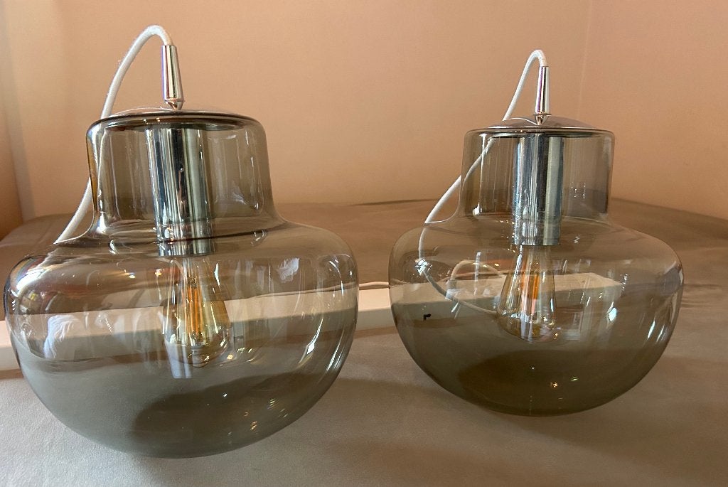 hanglampen, Ophalen, Vintage, E27 (groot), Glas