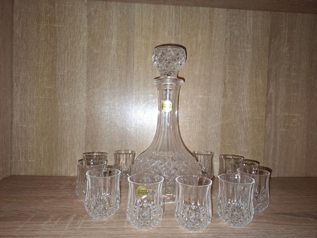 Carafe avec petits verres en cristal d’arques, Enlèvement ou Envoi, Cristal