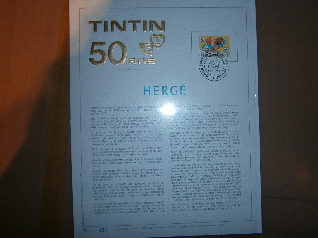 TINTIN, Collections, Enlèvement ou Envoi, Tintin, Neuf