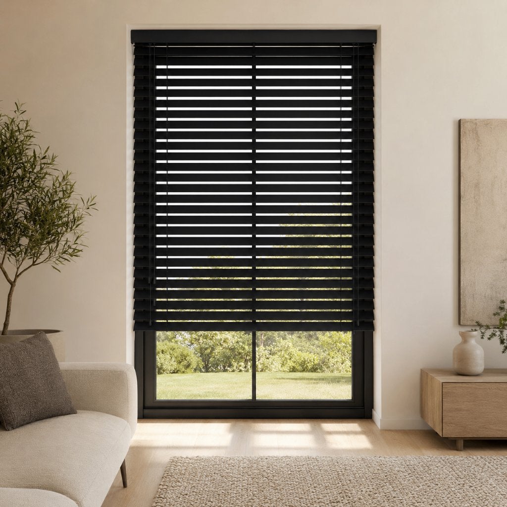 3 Fenstr houten jaloezieën zwart 160x220 cm – nieuw in doos, Huis en Inrichting, Ophalen, Jaloezie, Forbyt, 160 cm