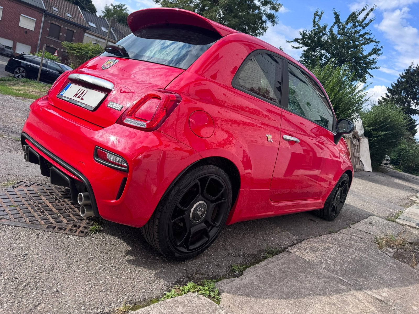 Abarth 595/ 2022/ 45MKM / 1er pro, Auto's, Zwart, Overige bekleding, Android Auto, Handgeschakeld