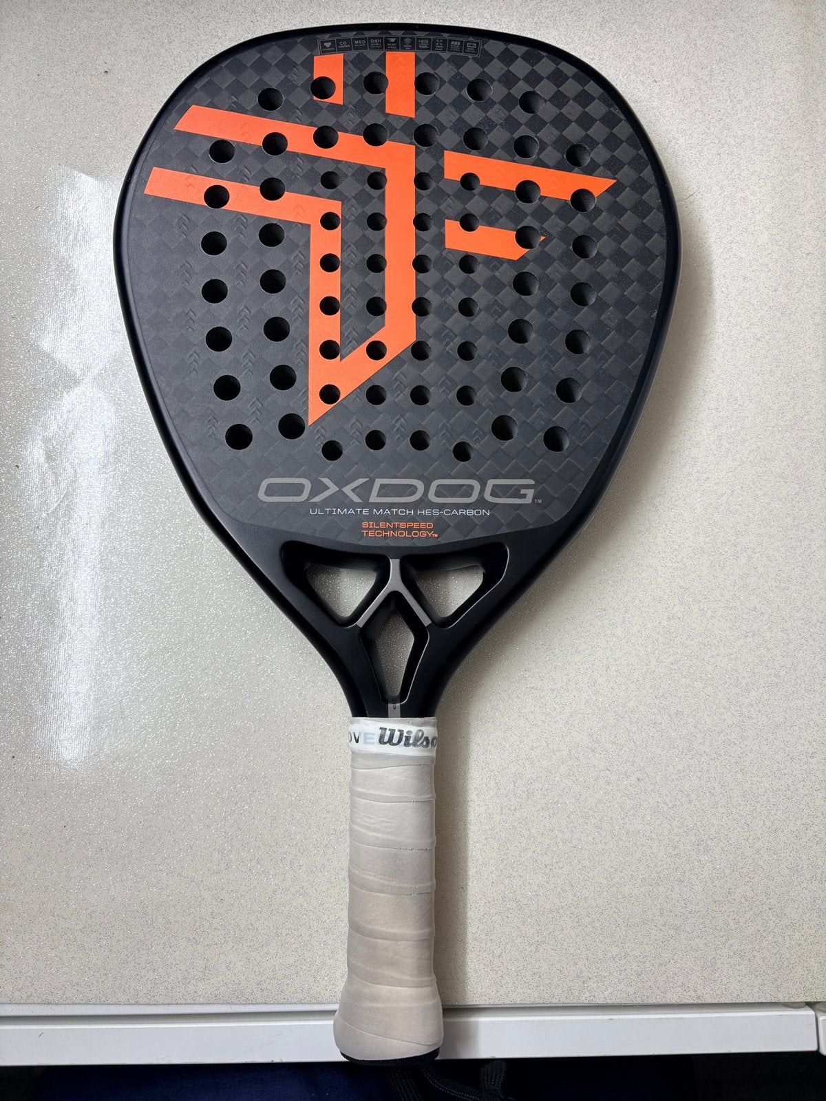 OXDOG Ultimate Match HES-Carbon SilentSpeed – 355 g, Enlèvement, Comme neuf, Raquette de padel