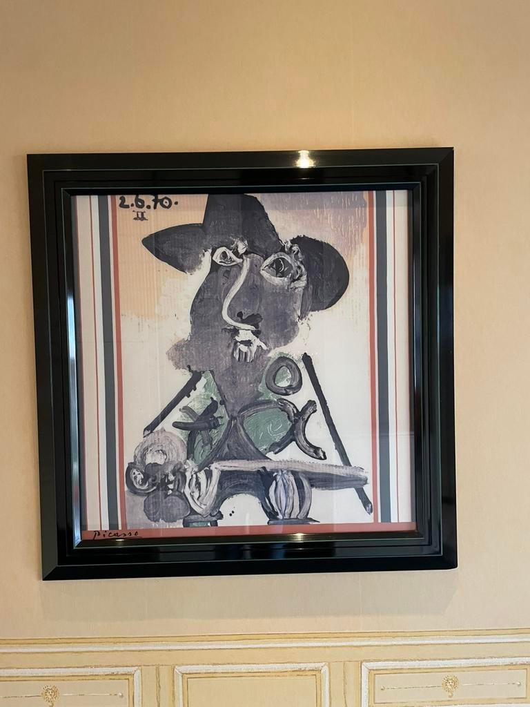 Buste d'homme au chapeau pablo picasso litho, Ophalen