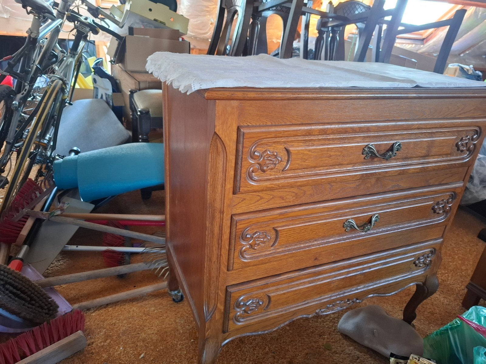 Vintage Queen Ann Ladekastje Ladekast Bijzetkastje, Huis en Inrichting, Ophalen