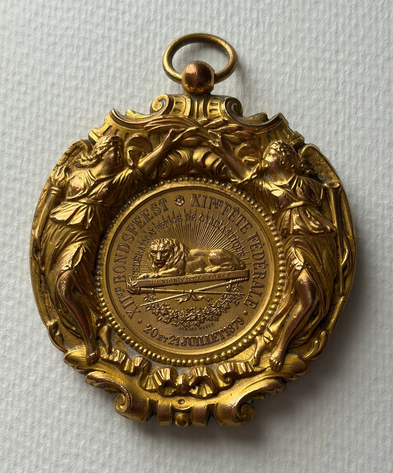 Médaille du festival de gymnastique 1879, Enlèvement ou Envoi, Bronze