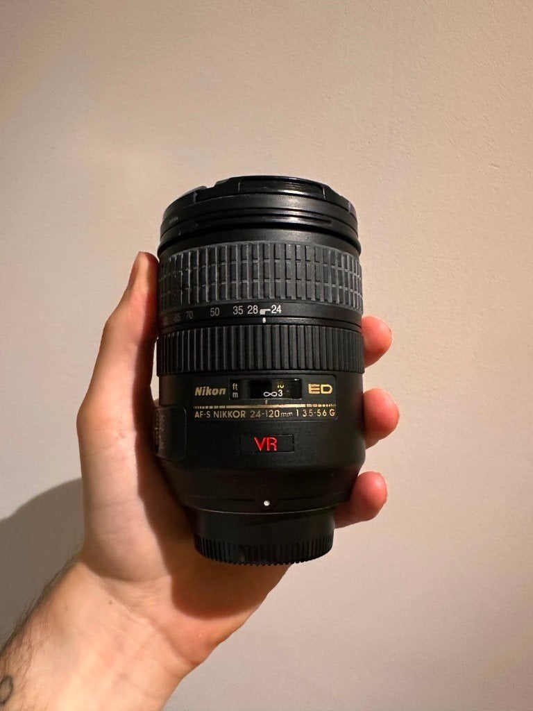 Objectif Nikon AF-S Nikkor 24-120mm f/3.5-5.6G ED VR, Audio, Tv en Foto, Gebruikt, Zoom, Nikon, Ophalen of Verzenden