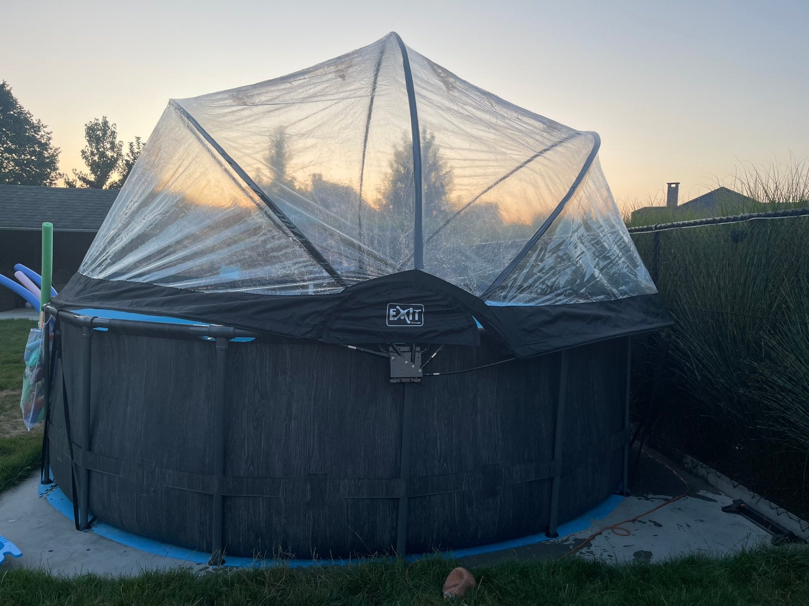 Zwembad koepel, Tuin en Terras, Zwembaden, Ophalen, Rond, 300 cm of meer, Zo goed als nieuw