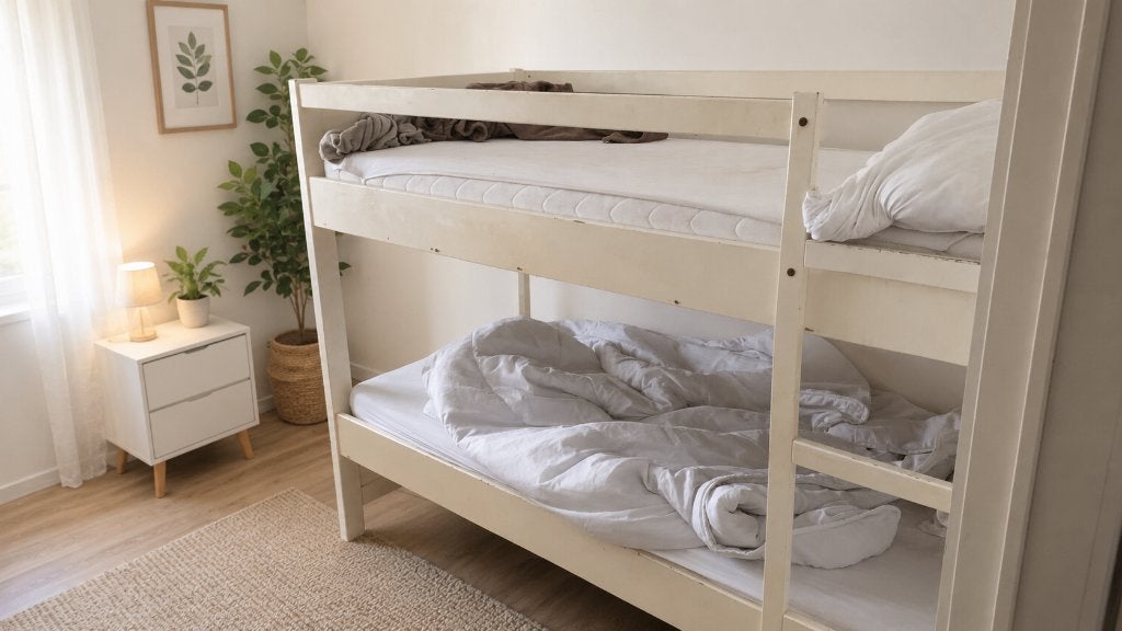 Hoogwaardig stapelbed van MASSIEF HOUT - Veilig, Ophalen, Gebruikt, 200 cm
