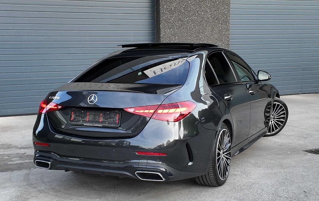 Mercedes-Benz C 220 d AMG Line Int./Ext. 9G-Tronic Pano/Leer, Auto's, Mercedes-Benz, Zwart, Bedrijf, C-Klasse, Voorwielaandrijving