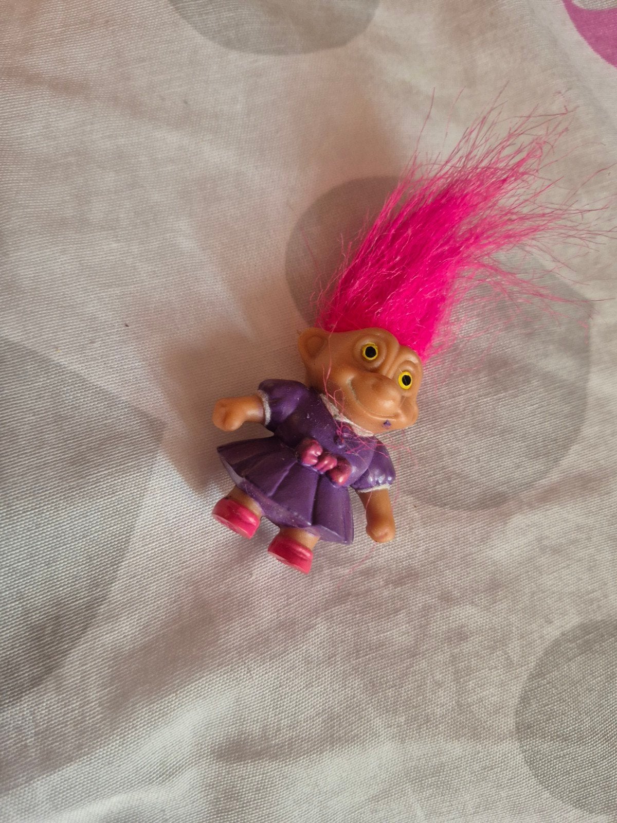 mini vintage troll popje goede staat 5cm, Verzamelen, Ophalen of Verzenden