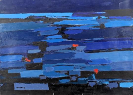 huile sur toile abstrait signe candela, Enlèvement ou Envoi
