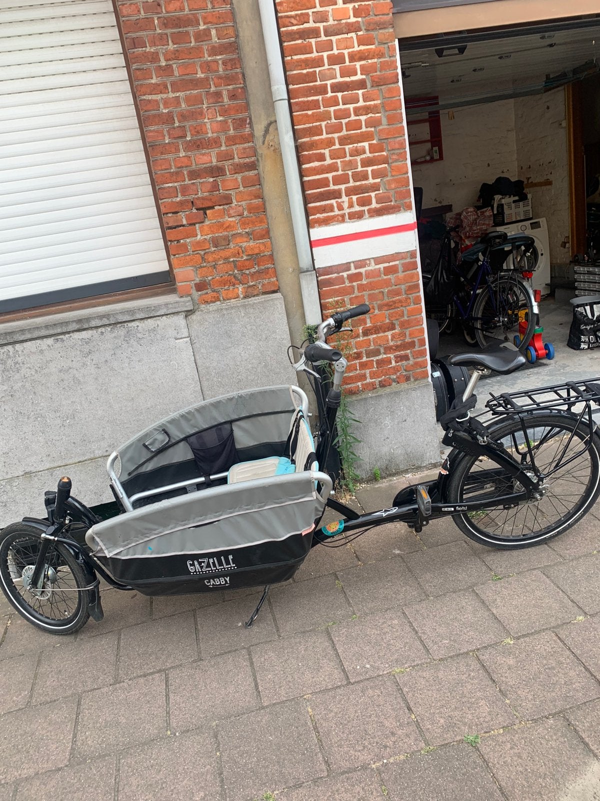 Bakfiets Gazelle (niet elektrisch), Fietsen en Brommers, Fietsen | Bakfietsen, Ophalen, Gebruikt, Opvouwbaar, 2 kinderen