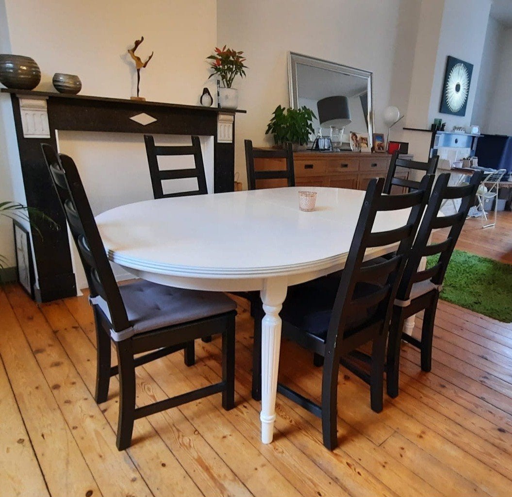 Table à manger + 6 chaises, Maison & Meubles, Salles à manger complètes, Utilisé, Enlèvement