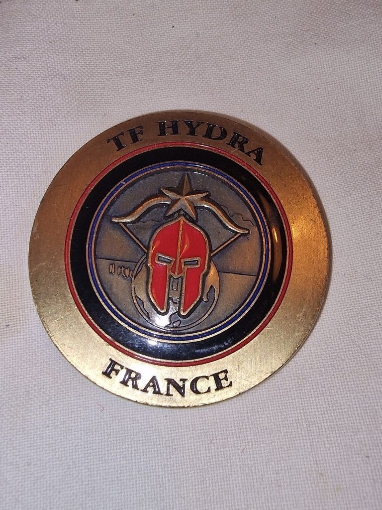 Franse Task Force Hydra challenge coin, Enlèvement ou Envoi, Armée de terre, Emblème ou Badge
