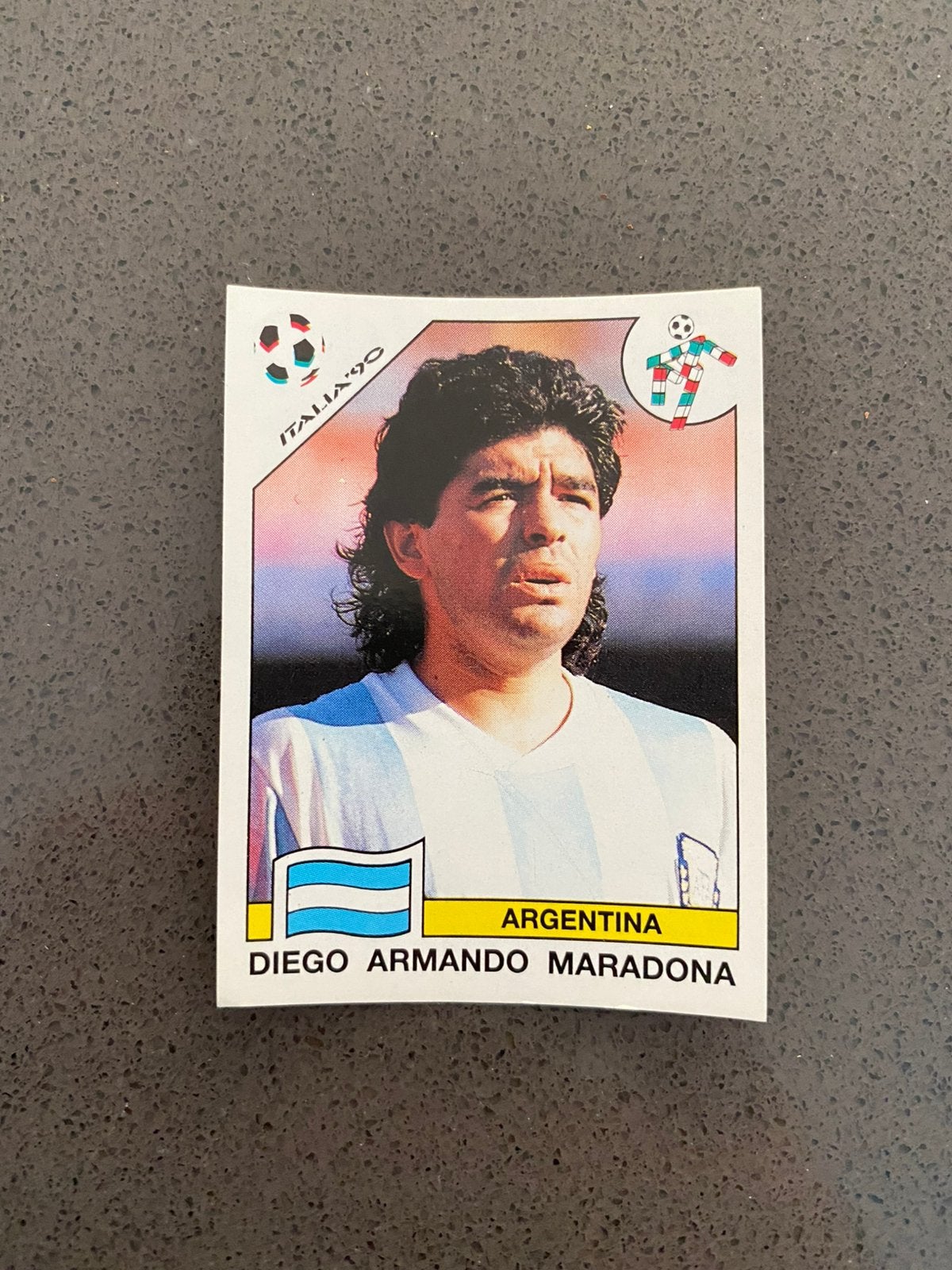 Panini italia 90 Maridona 128, Enlèvement ou Envoi, Comme neuf, Autocollant