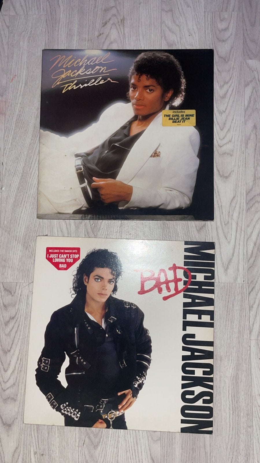 Set van 2 Originele Michael Jackson LP's – Thriller & Bad, Verzamelen, Ophalen, Zo goed als nieuw, Cd of Plaat