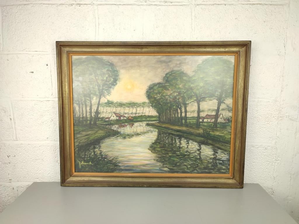 Aquarel Theo Idserda, Antiek en Kunst, Kunst | Schilderijen | Klassiek, Ophalen