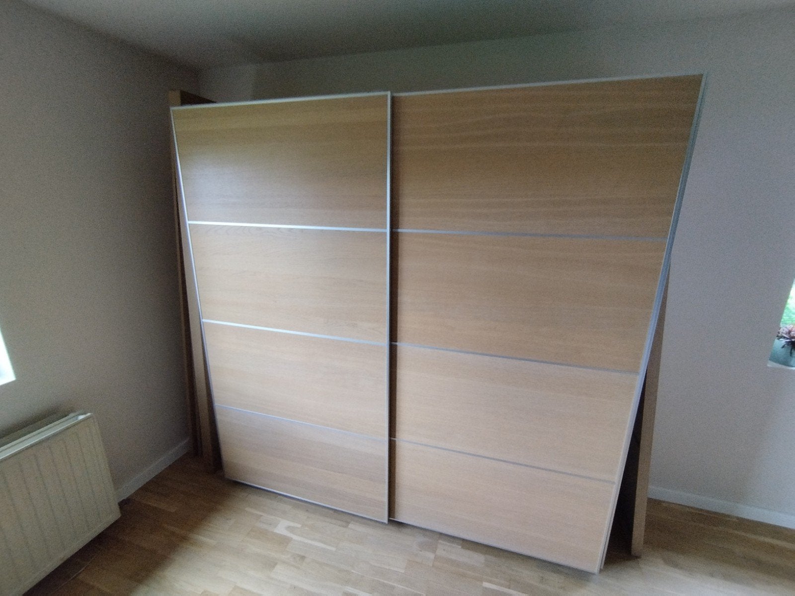 SCHUIFDEUREN IKEA MEHAMN (geen kast), Ophalen, Gebruikt, Eikenhout