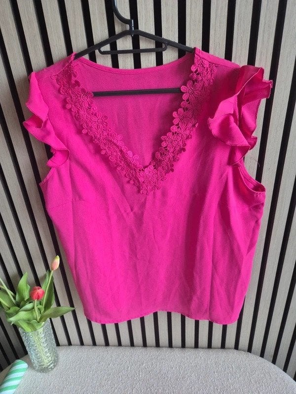 Shein : roze topje polyester blouse , maat 40/42, Kleding | Dames, Blouses en Tunieken, Maat 38/40 (M), Ophalen of Verzenden, Zo goed als nieuw