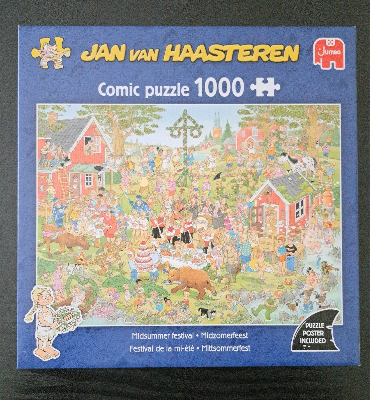 Jan van haasteren, midzomer festival., Hobby en Vrije tijd, Denksport en Puzzels, Ophalen, 500 t/m 1500 stukjes, Zo goed als nieuw