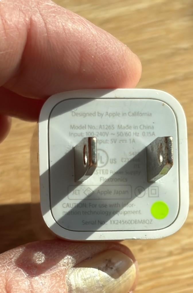 Originele US Apple A1265 USB Power Adapter, Ophalen of Verzenden, Gebruikt