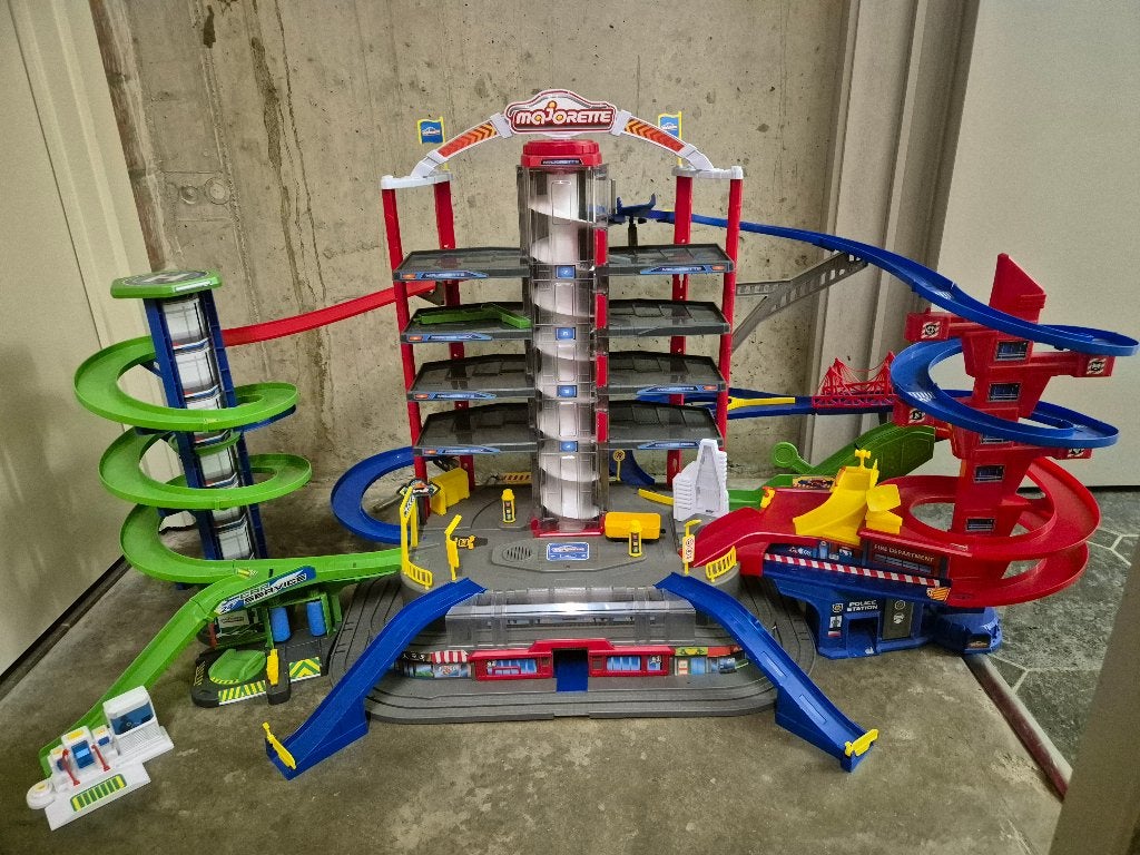 Majorette super City Garage, Enlèvement, Utilisé, Circuit, Autres marques