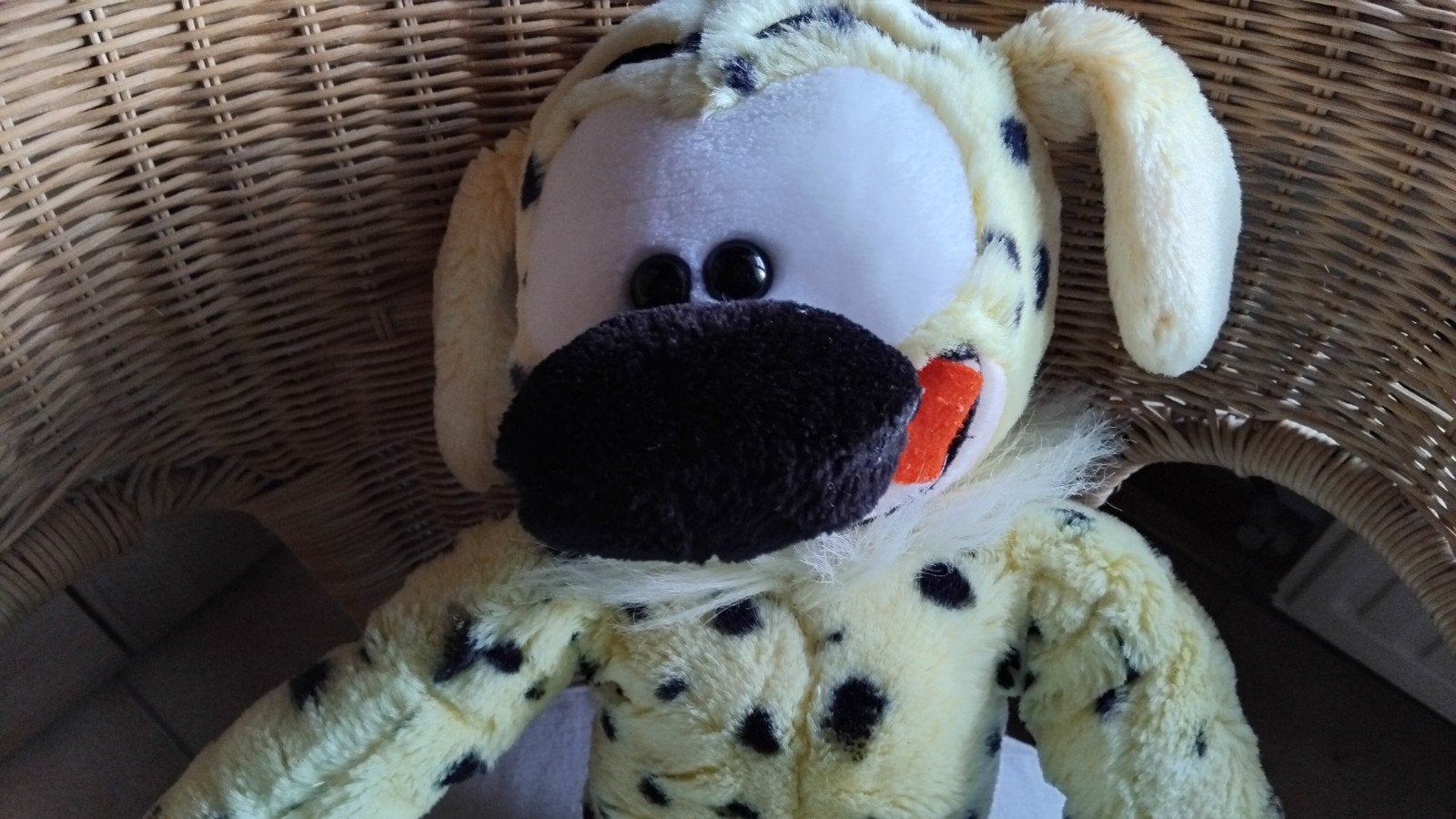 Pluche marsupilami, Gebruikt, Geel, Overige typen, Ophalen of Verzenden