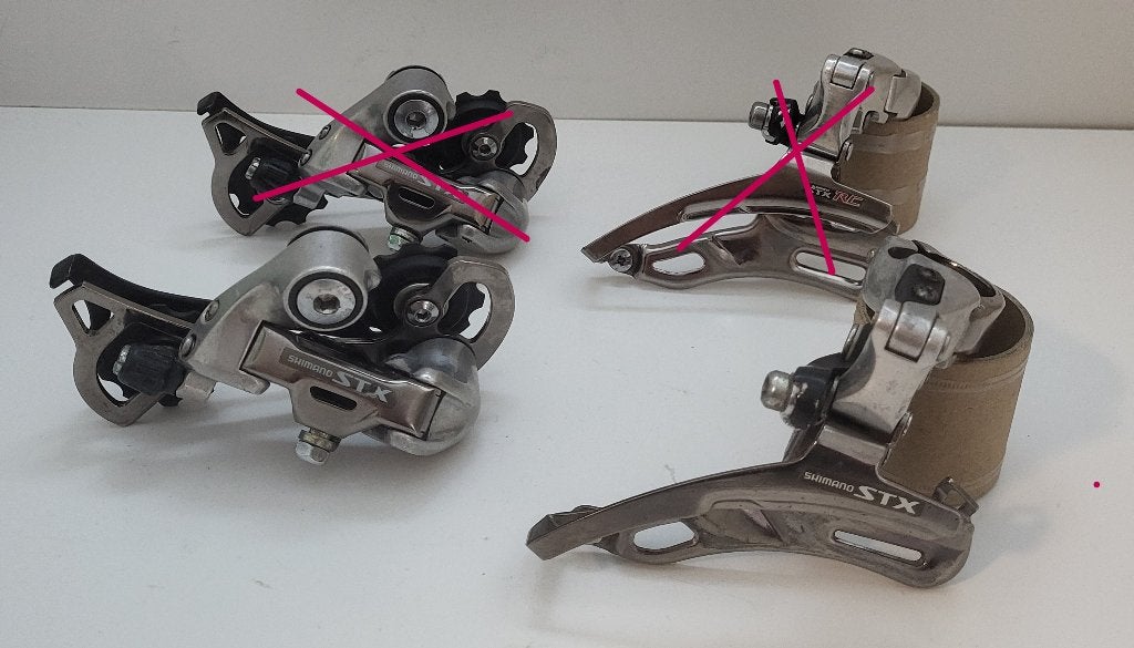 Shimano STX derailleur (7V/3V), Fietsen en Brommers, Ophalen of Verzenden, Gebruikt, Shimano