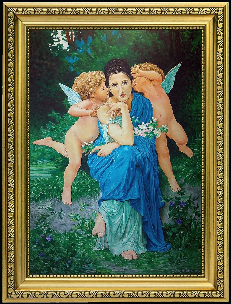 Chansons De Printemps - Peinture, Portrait ou Personnes, Peinture acrylique, Daté, Enlèvement