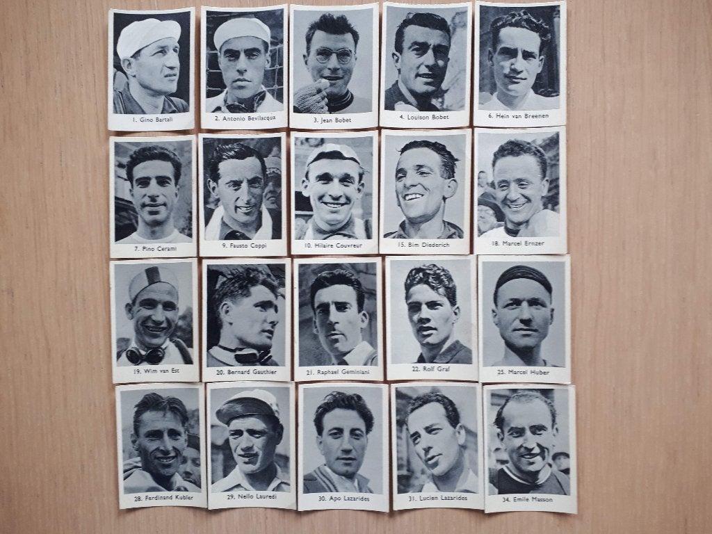 CYCLISTES RIZLA chromos des années 1950 (31 de 48), Envoi, Utilisé, Plusieurs images