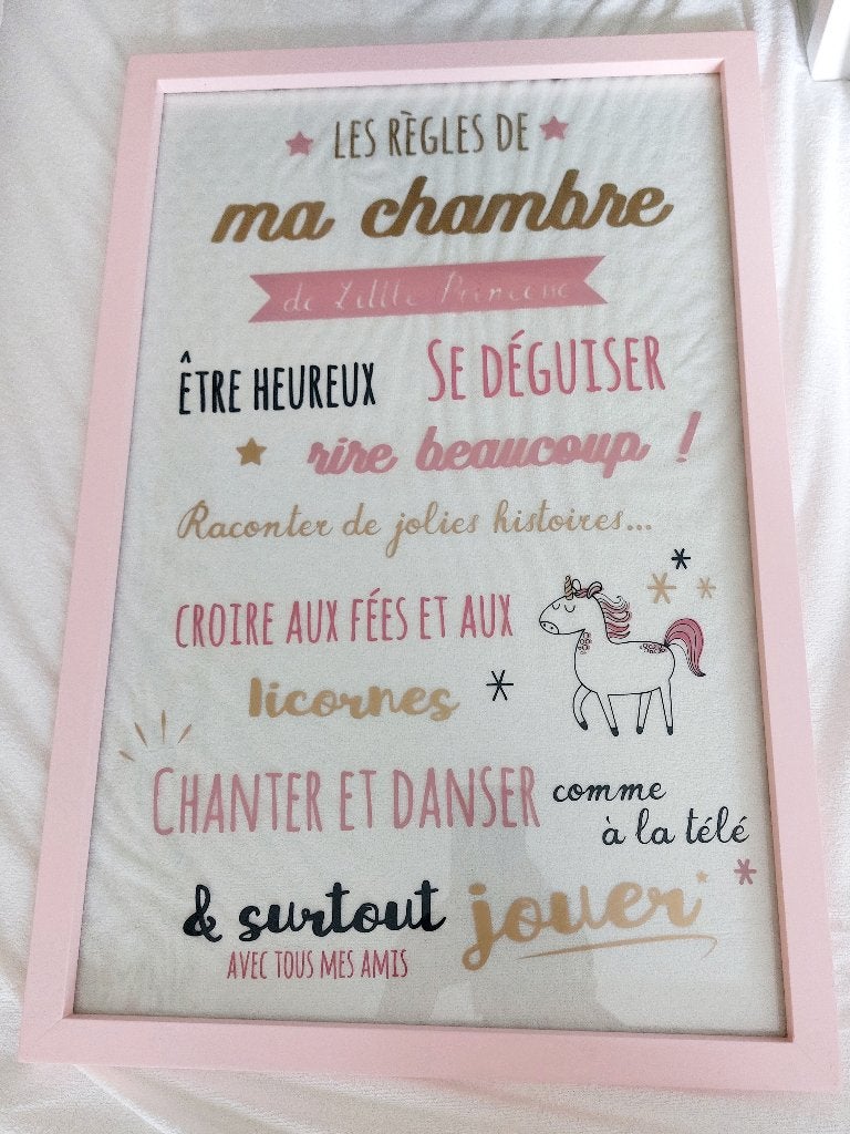 Cadre en verre rose, Enlèvement, Avec bordure décorative, 40 cm, 60 cm