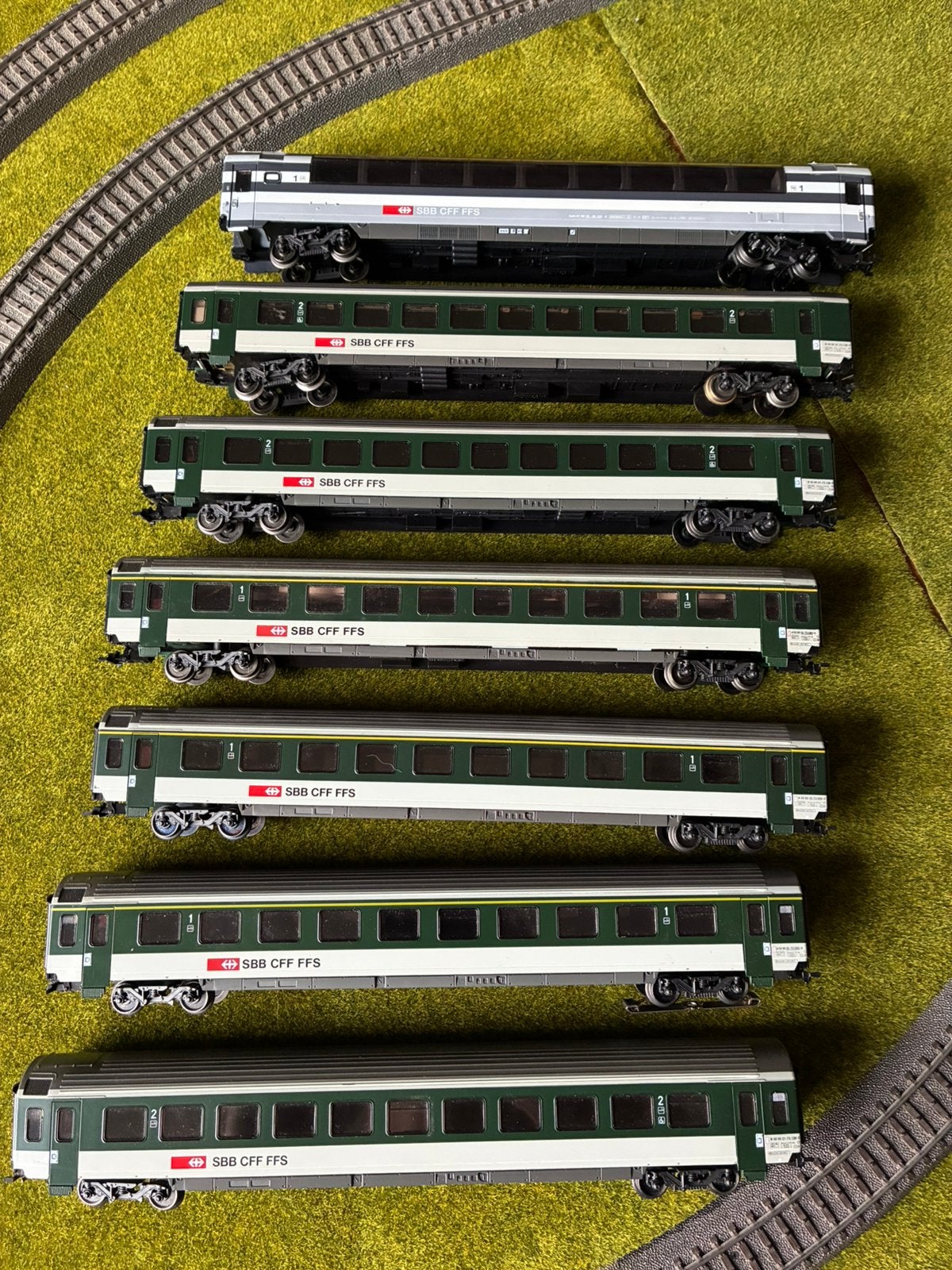 Märklin 4215-4216-4365 (7 voitures), Enlèvement ou Envoi, Courant alternatif, Wagon, Utilisé