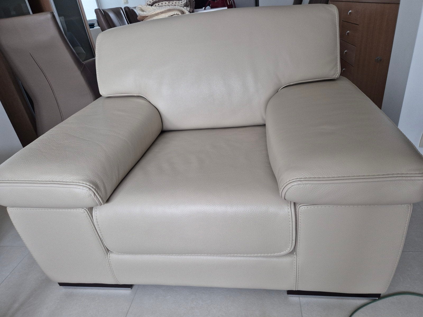 Een zit zetel, 100 à 125 cm, Moins de 150 cm, Enlèvement, Cuir