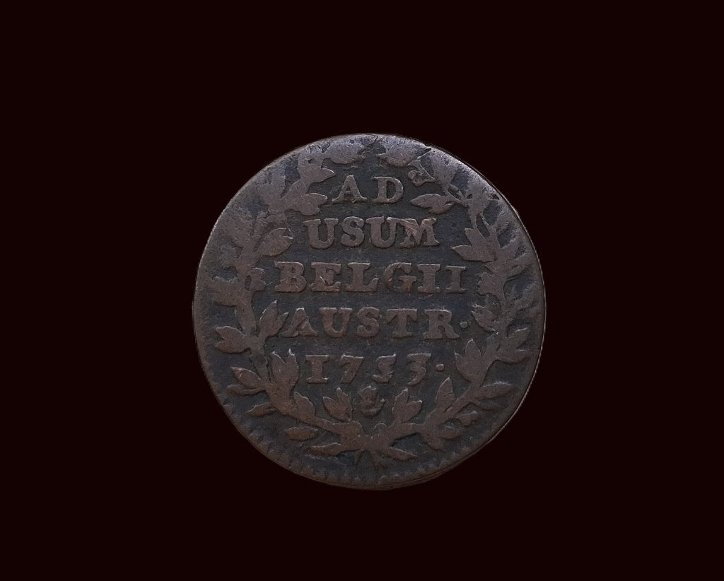 Double liard Marie Thérèse 1753 Anvers, Timbres & Monnaies, Enlèvement ou Envoi