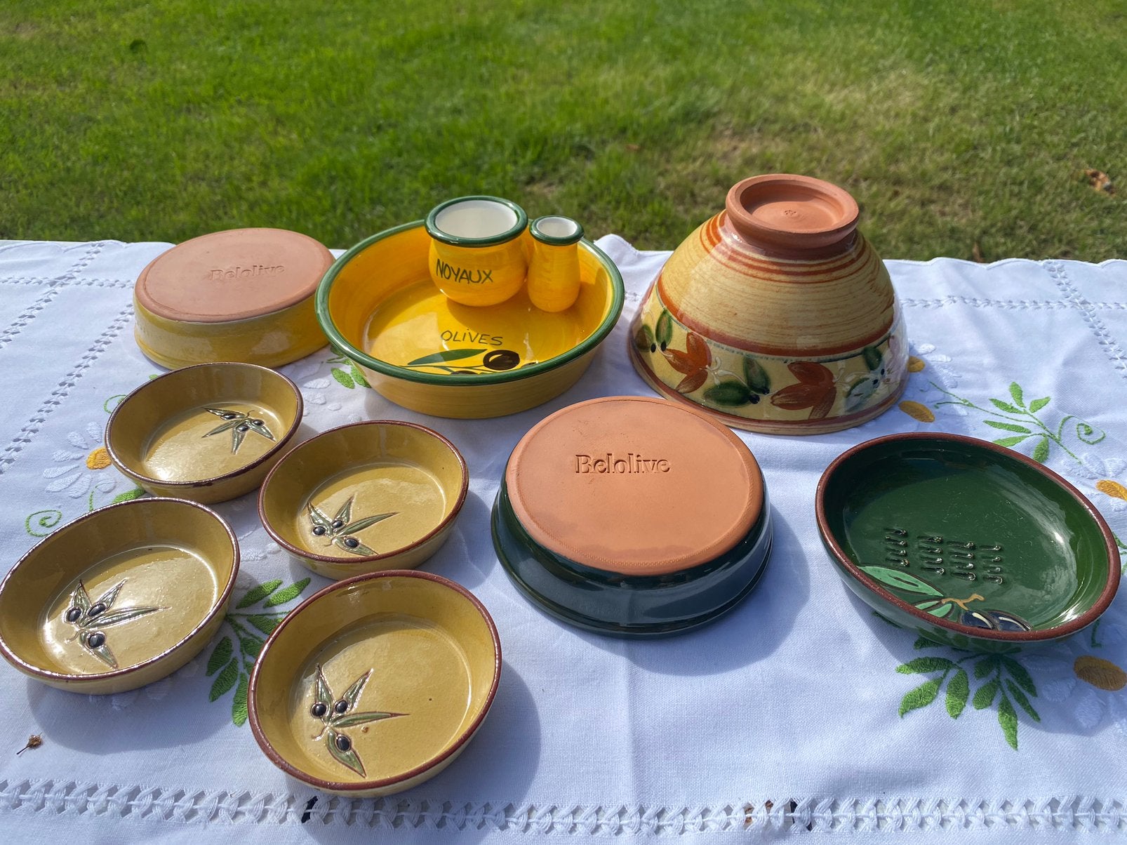 Setje servies mediterraans, Ophalen of Verzenden