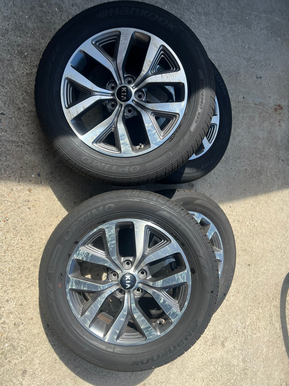 Kia sportage 17” velgen met hankook optima banden, Auto-onderdelen, Banden en Velgen, Ophalen, Gebruikt, 17 inch, Band(en)