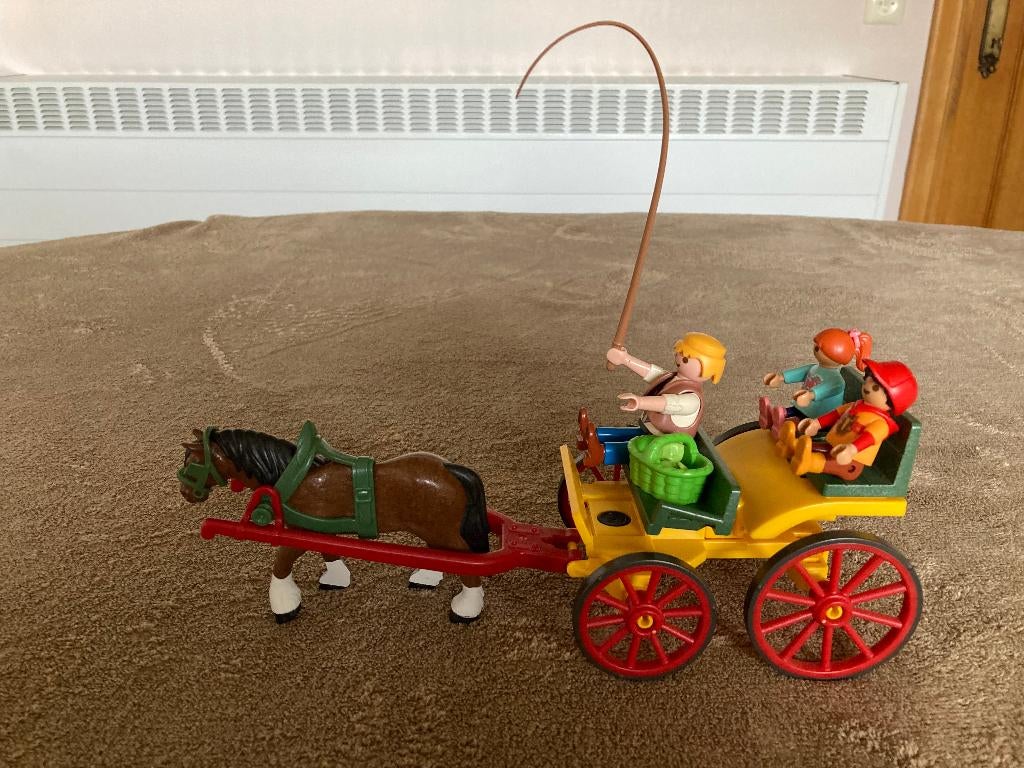 Playmobil Paard en kar (compleet, boekje, geen doos) 5-12 j, Ophalen of Verzenden, Zo goed als nieuw, Complete set