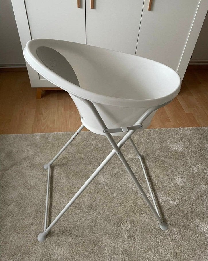 Baignoire pour bébé Shnuggle + support blanc, Maison & Meubles, Enlèvement, Comme neuf