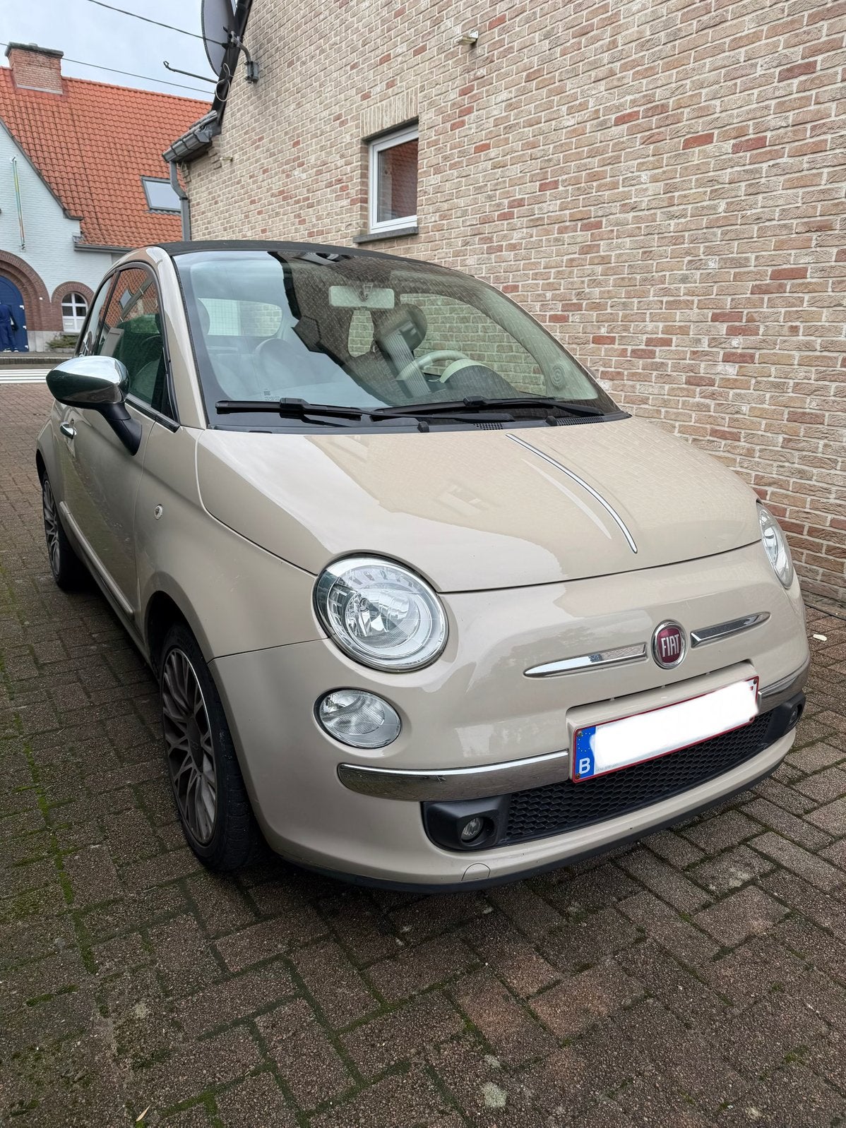 Fiat 500 Cabrio 1.2 Benzine – €5.200, Auto's, Handgeschakeld, Particulier, Te koop, Benzine