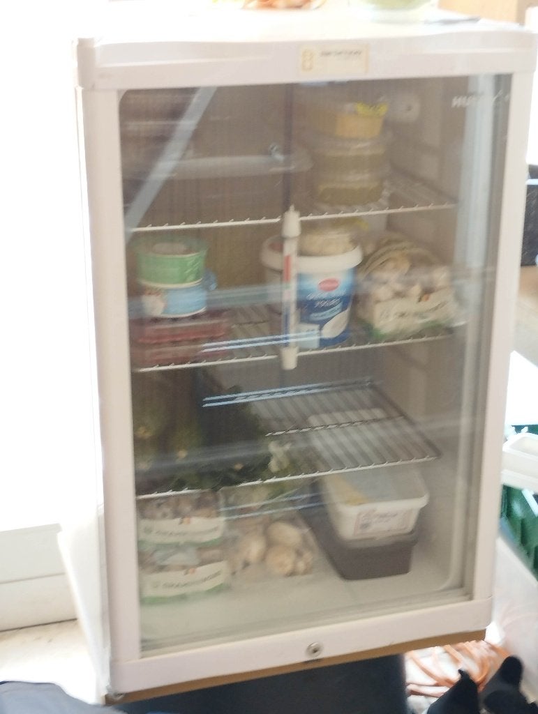 Frigo - Koelkast - met glazen deur + verlichting (2st), Ophalen, Gebruikt