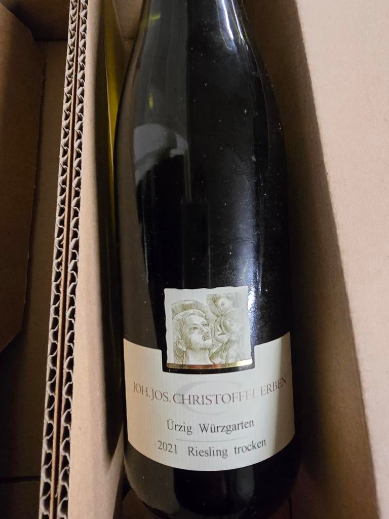 Christoffel Erben Ürziger Würzgarten Trocken 2021 - Moezel, Verzamelen, Overige gebieden, Nieuw, Ophalen of Verzenden, Witte wijn